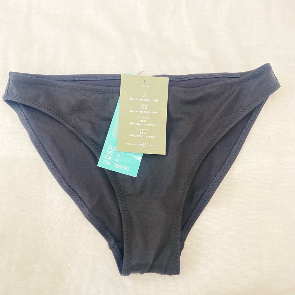 H&M black bikini bottom